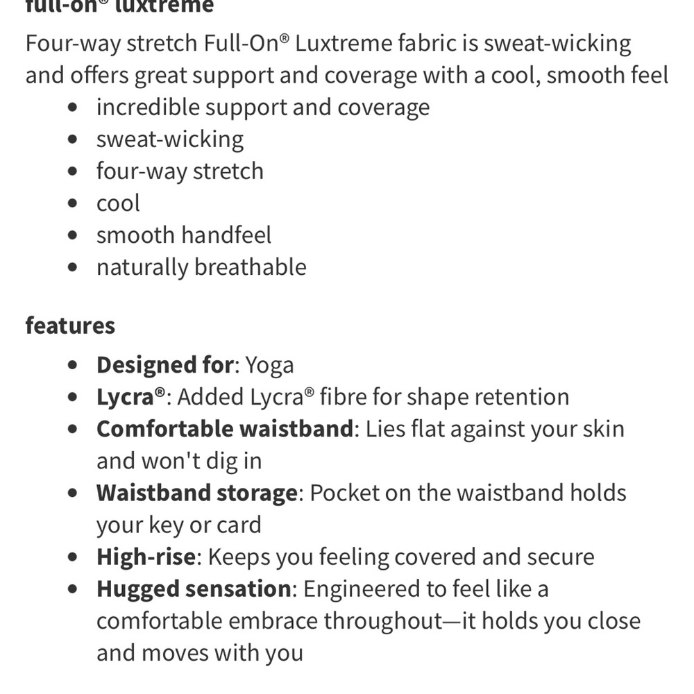 Lululemon Wunder Under High Rise 8 Leggings - Picture 3 of 6